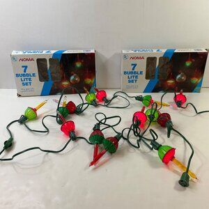 NOMA 7 Bubble Lite Set Christmas Lights With Colorful Action Overload Protection